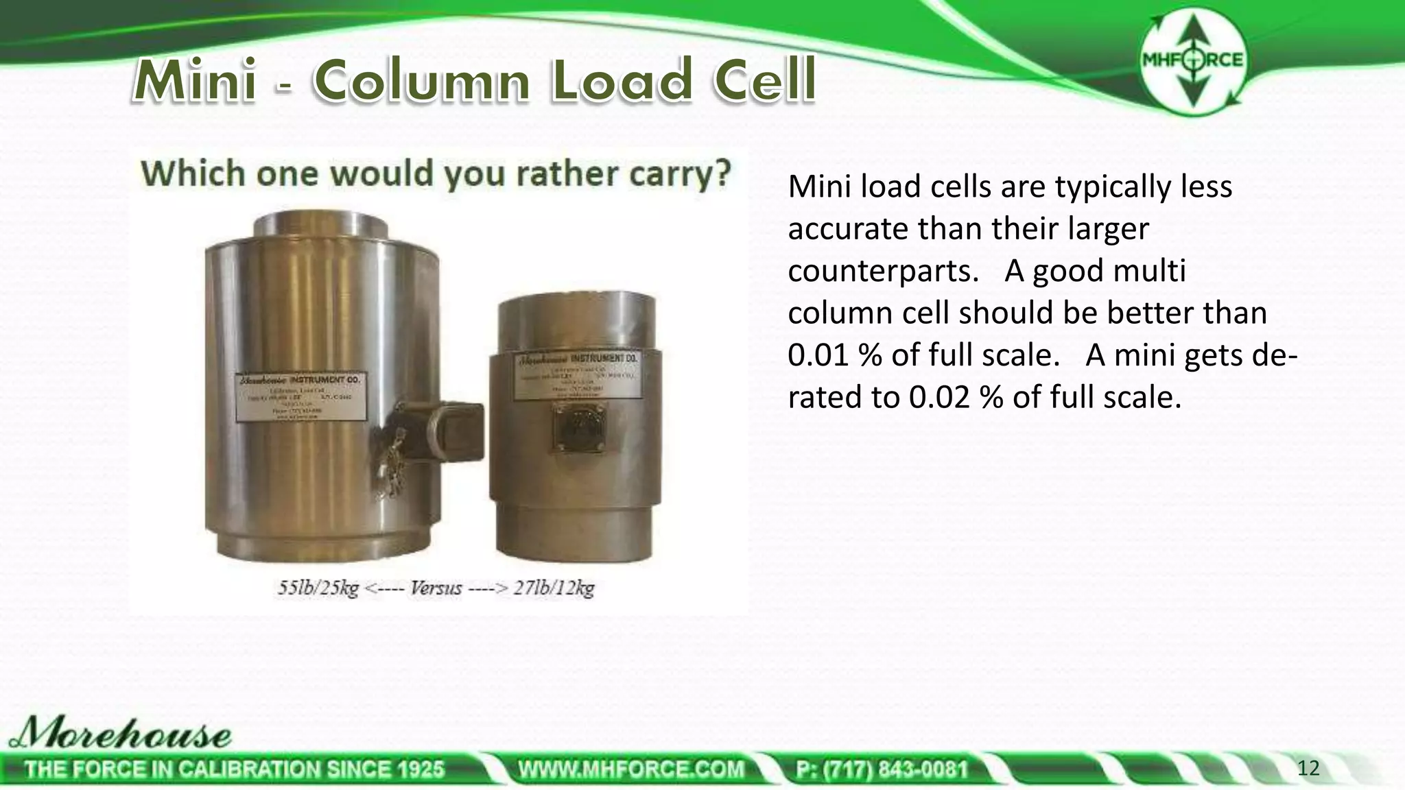 Types of Load Cells and Force Sensors Commonly used as force standards ...