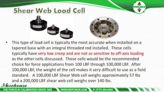 Types of Load Cells and Force Sensors Commonly used as force standards ...