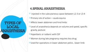 TYPES OF LOCAL ANAESTHESIA .pptx