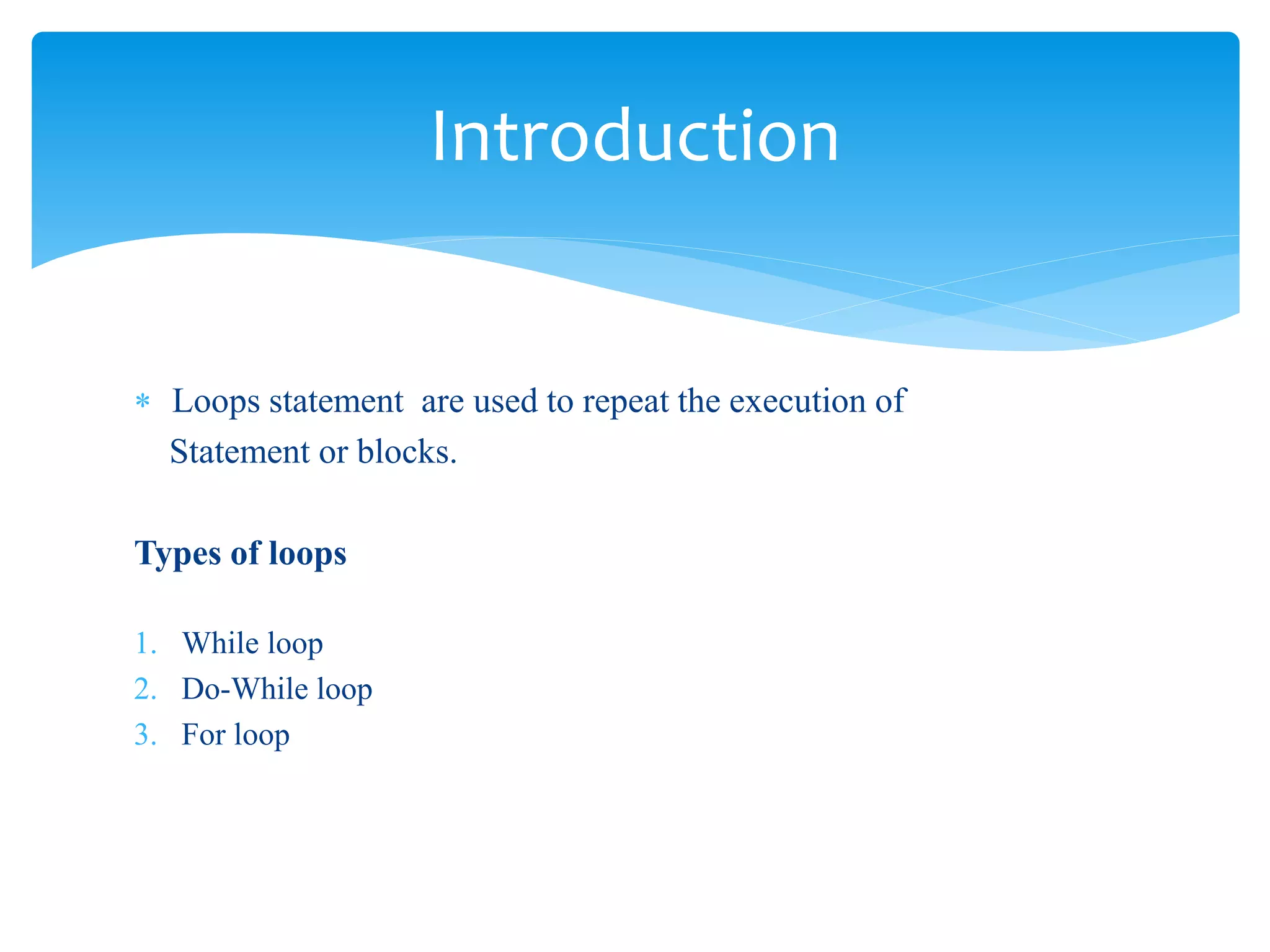 Types of loops in c language | PPT