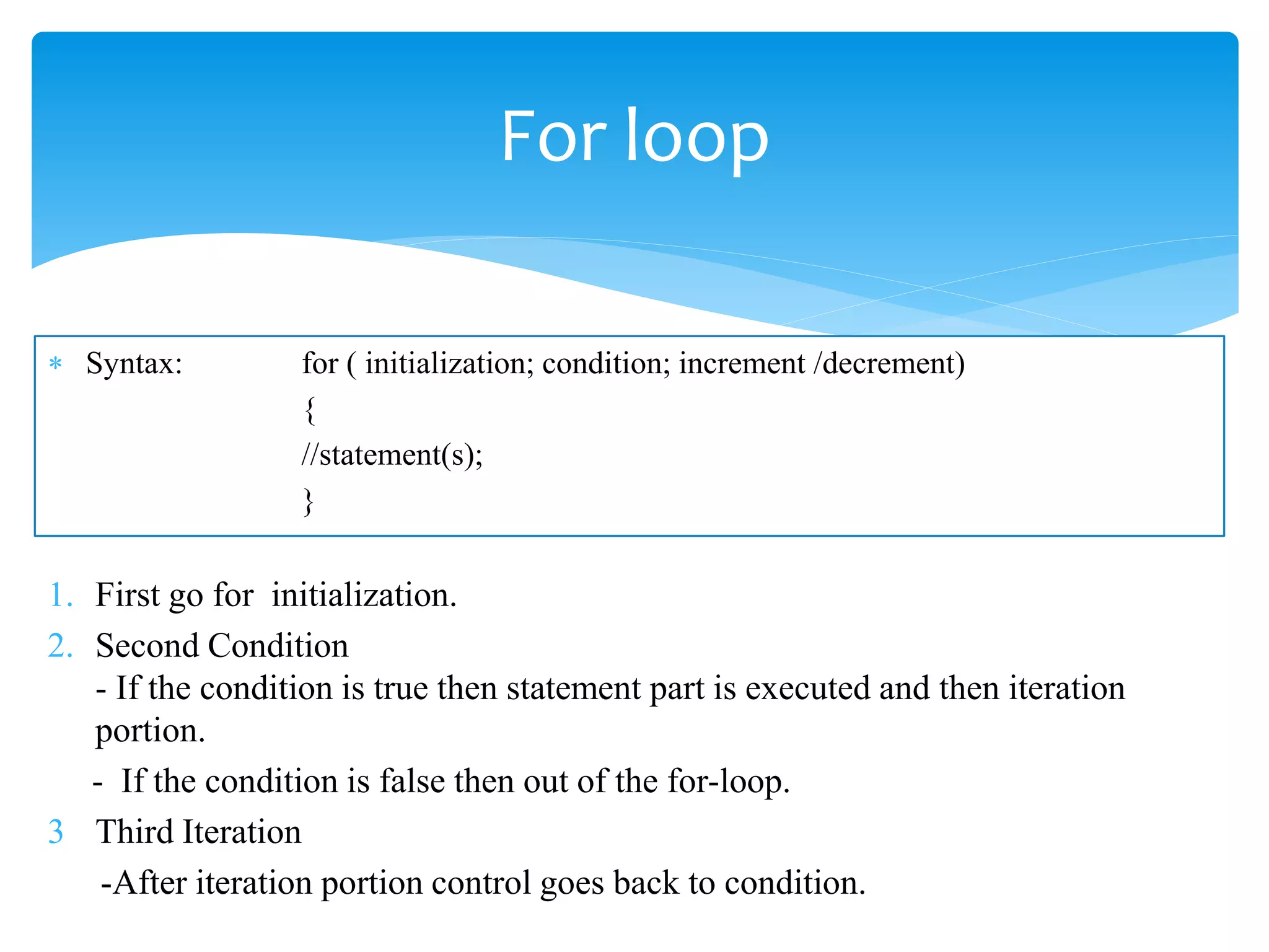 Types of loops in c language | PPT