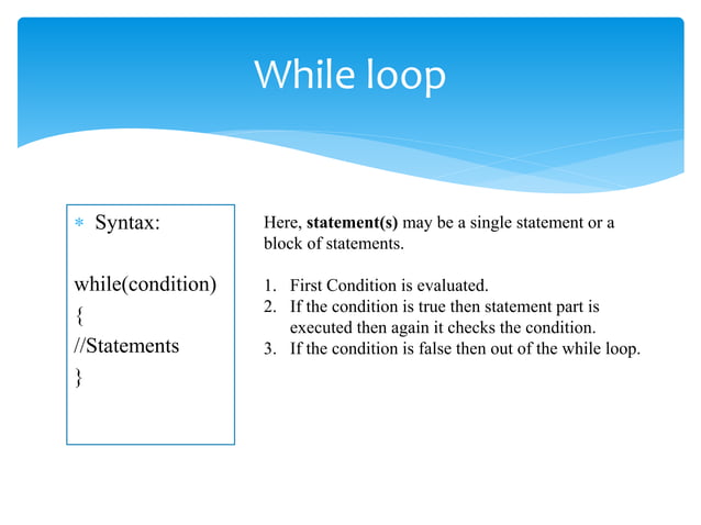 Types of loops in c language | PPT
