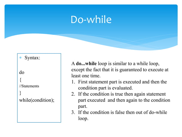 Types of loops in c language | PPT