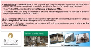 Types of mergers and acquisitions | PPTX