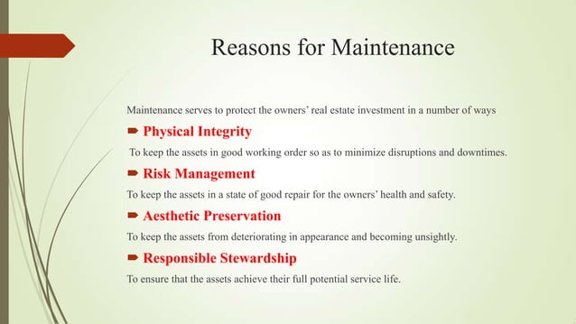 Types Of Maintenance PPT