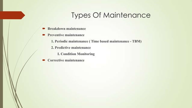 Types Of Maintenance PPT