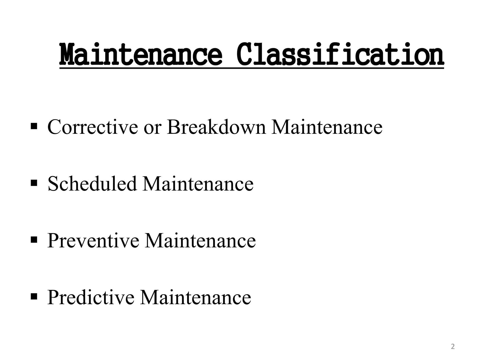Types of maintenance of industrial pharmacy | PPTX