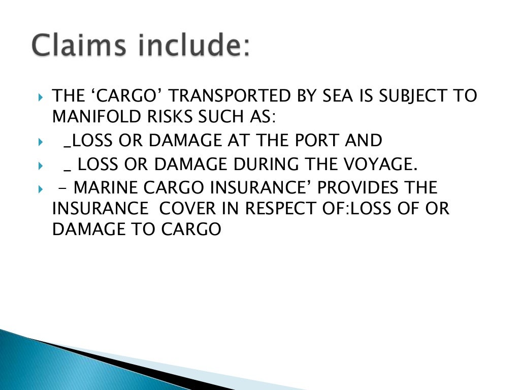 Types of marine insurance contracts