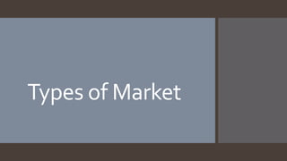 Types of Market
 