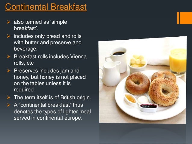 types of meals