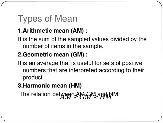 Types of mean