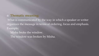 Types of meaning | PPTX