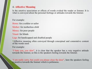 Affective Association Example Types of meaning.pptTypes of meaning.ppt