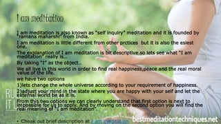 Types of meditation | PPTX