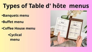 Types of menus Group 1 Table d' hôte.pptx