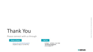 PropertyofCluesNetworkPvt.Ltd.-Strictlyprivate&confidentialPropertyofCluesNetworkPvt.Ltd.-Strictlyprivate&confidential
Thank You
Please connect with us through
 