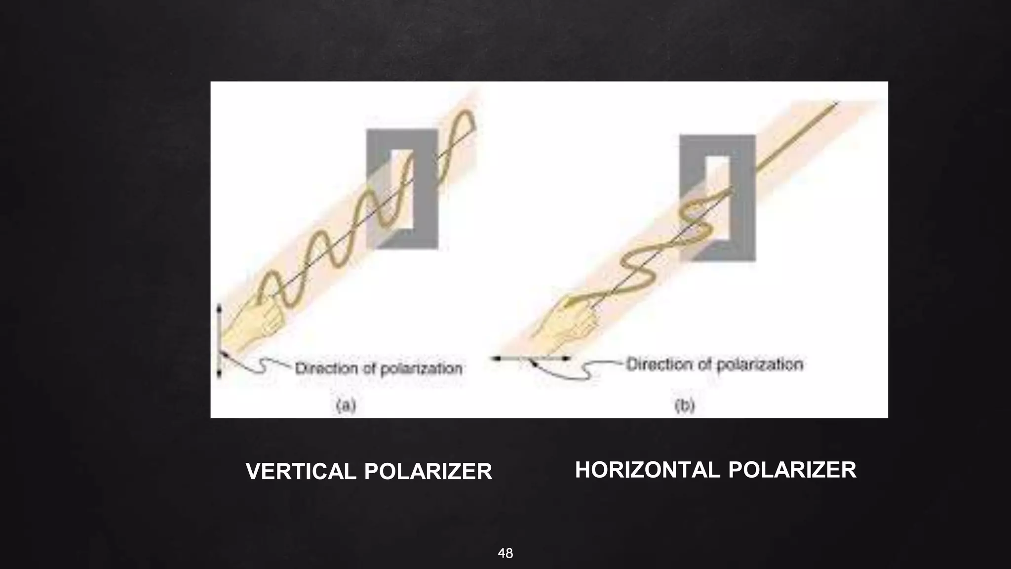 48
HORIZONTAL POLARIZER
VERTICAL POLARIZER
 
