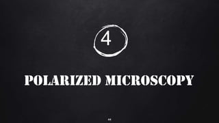 44
4
POLARIZED MICROSCOPY
 