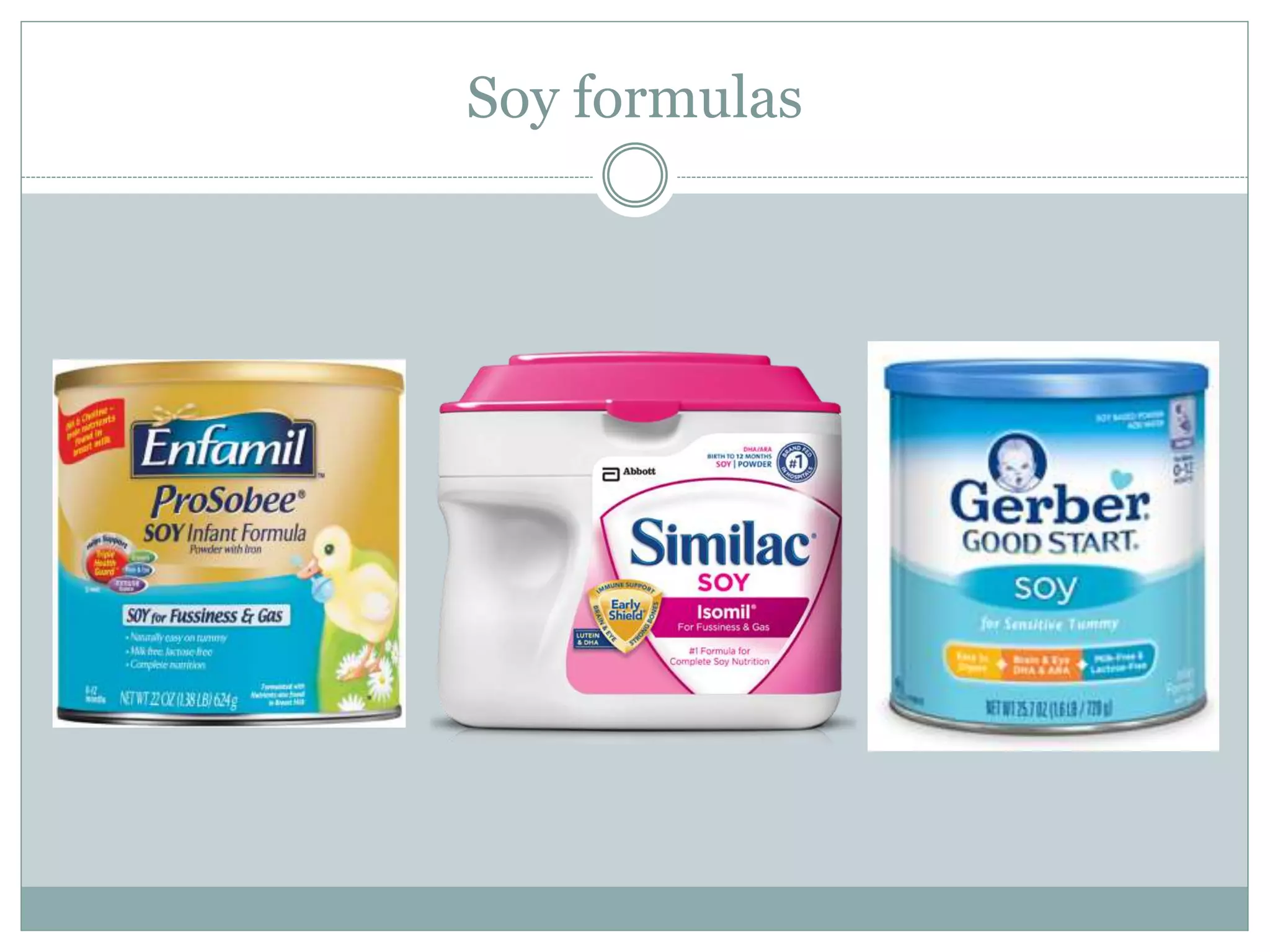 Soy formulas
 