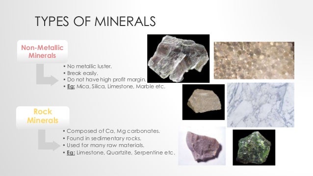 types of minerals
