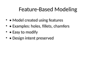 Types_of_Modeling_CAD_CAM Power point presentation | PPTX