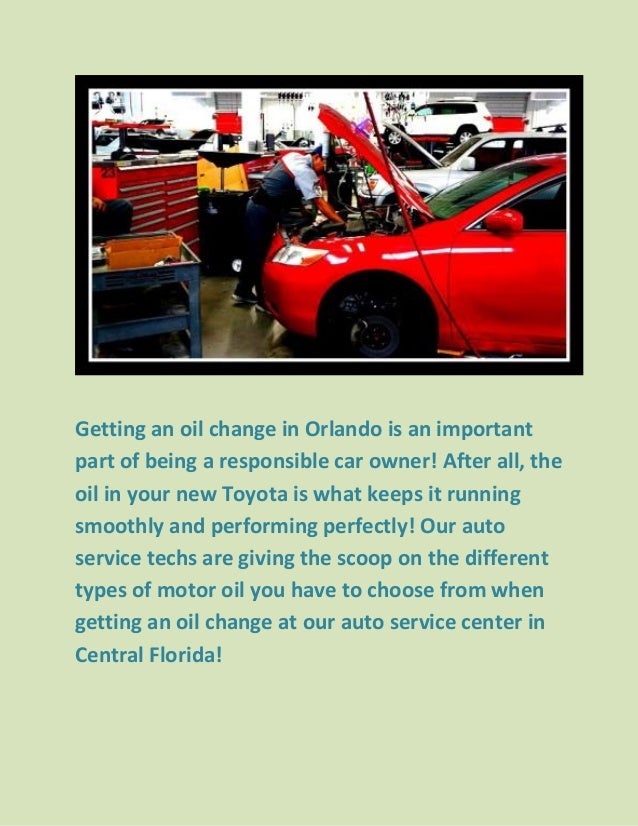 Types of motor oil in Orlando
