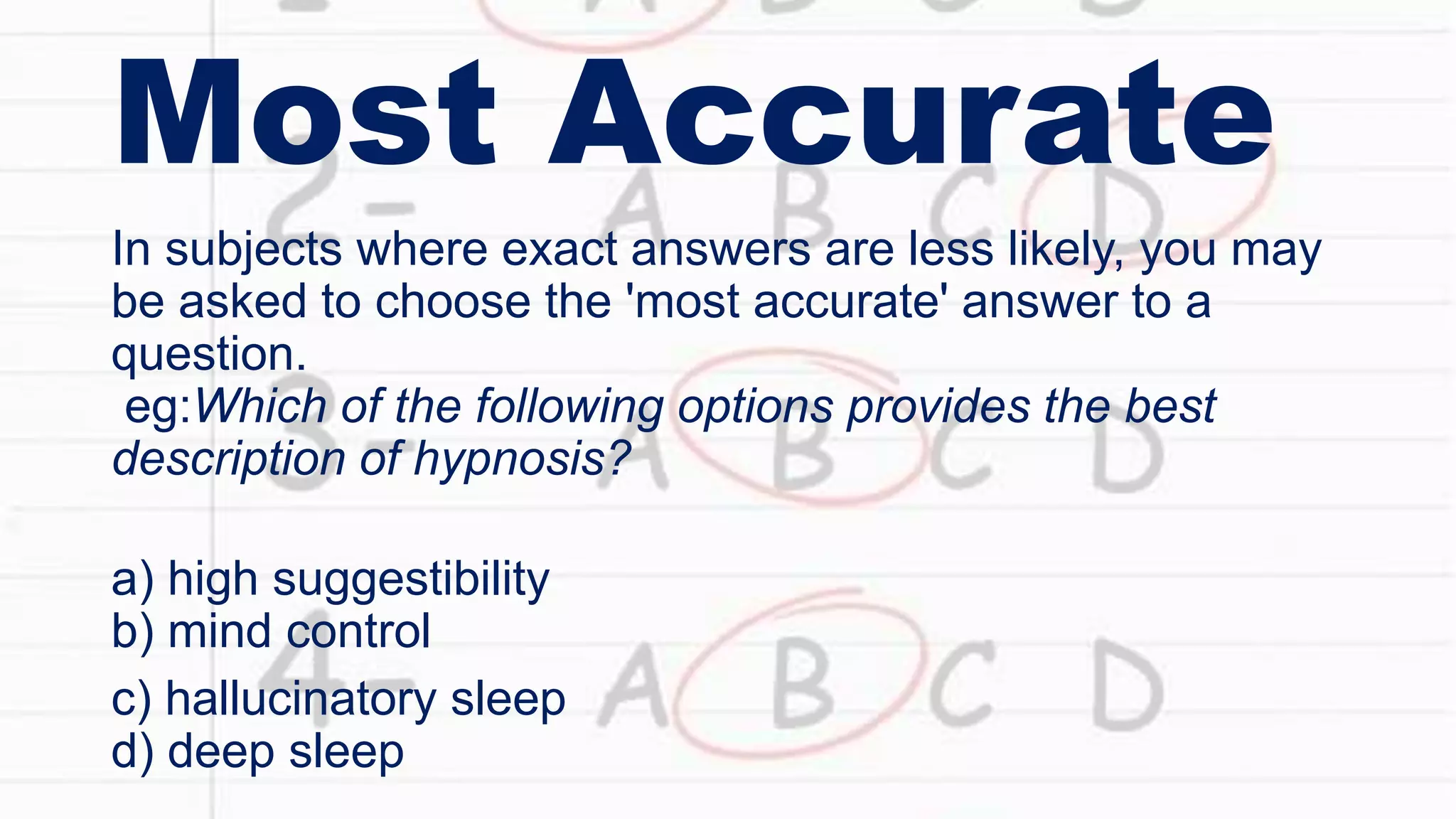 Types of multiple choice questions | PPTX