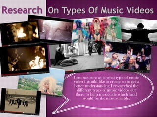 Research On Types Of Music Videos




               I am not sure as to what type of music
               video I would like to create so to get a
               better understanding I researched the
                 different types of music videos out
                there to help me decide which kind
                     would be the most suitable.
 