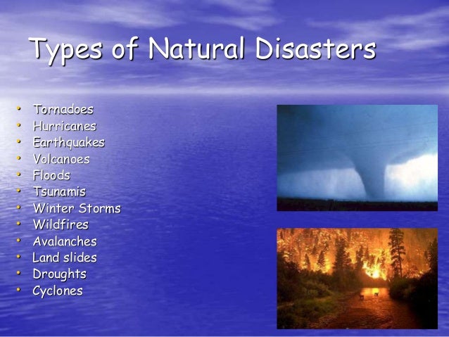 Disasters questions