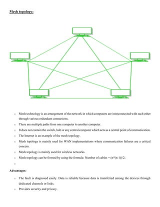 Types of network topology | PDF