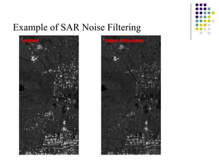 Example of SAR Noise Filtering  