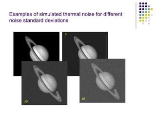 Examples of simulated thermal noise for different noise standard deviations  
