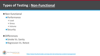 Types of Non Functional Testing | PDF