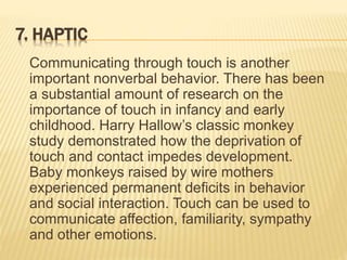 Types of nonverbal communication | PPTX