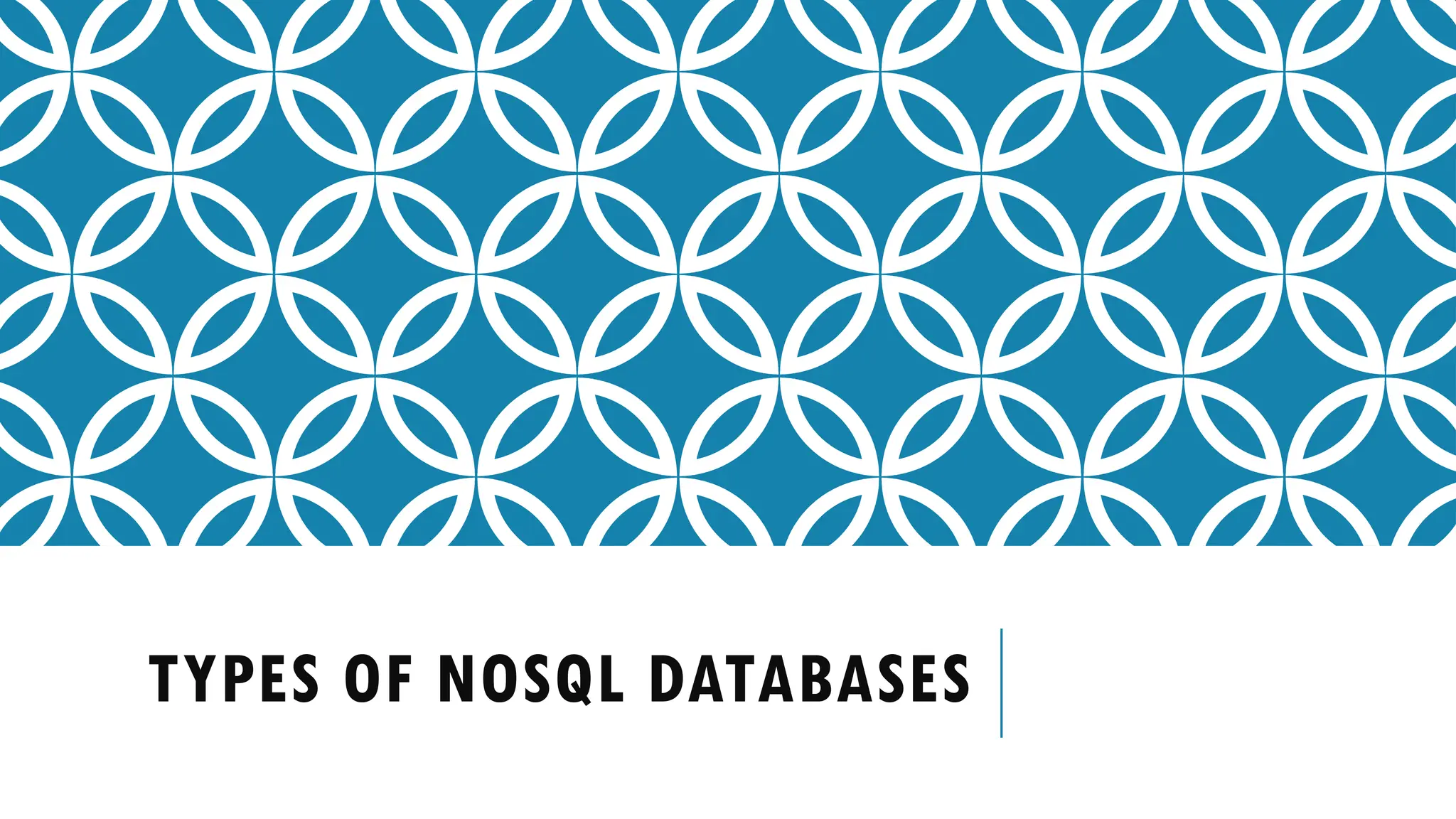 TYPES OF NOSQL DATABASES
 