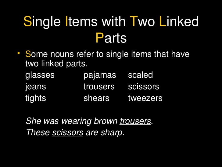 singular of scissors