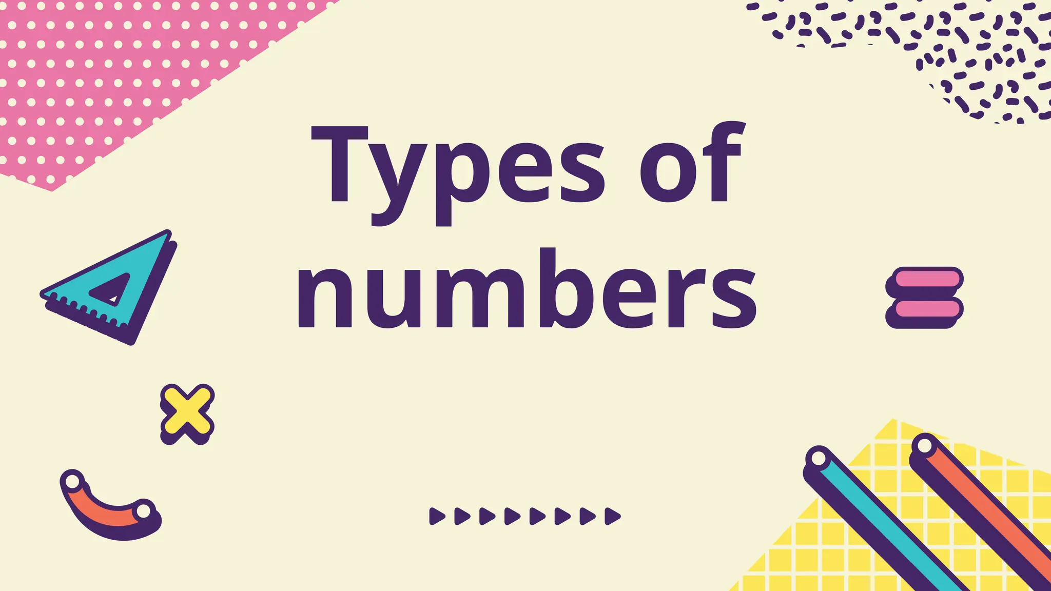 Types of
numbers
 