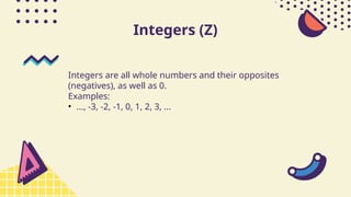 Z Integer Numbers Types of numbers (real numbers and history of numbers).pptx