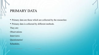 Types of observation in primary data