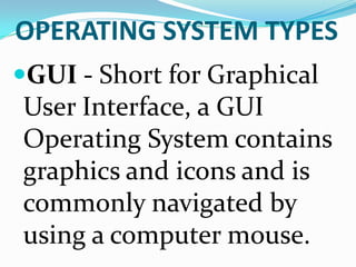 Types of operating system | PPTX