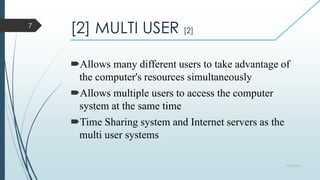 Types of Operating System | PPTX | Operating Systems | Computer ...