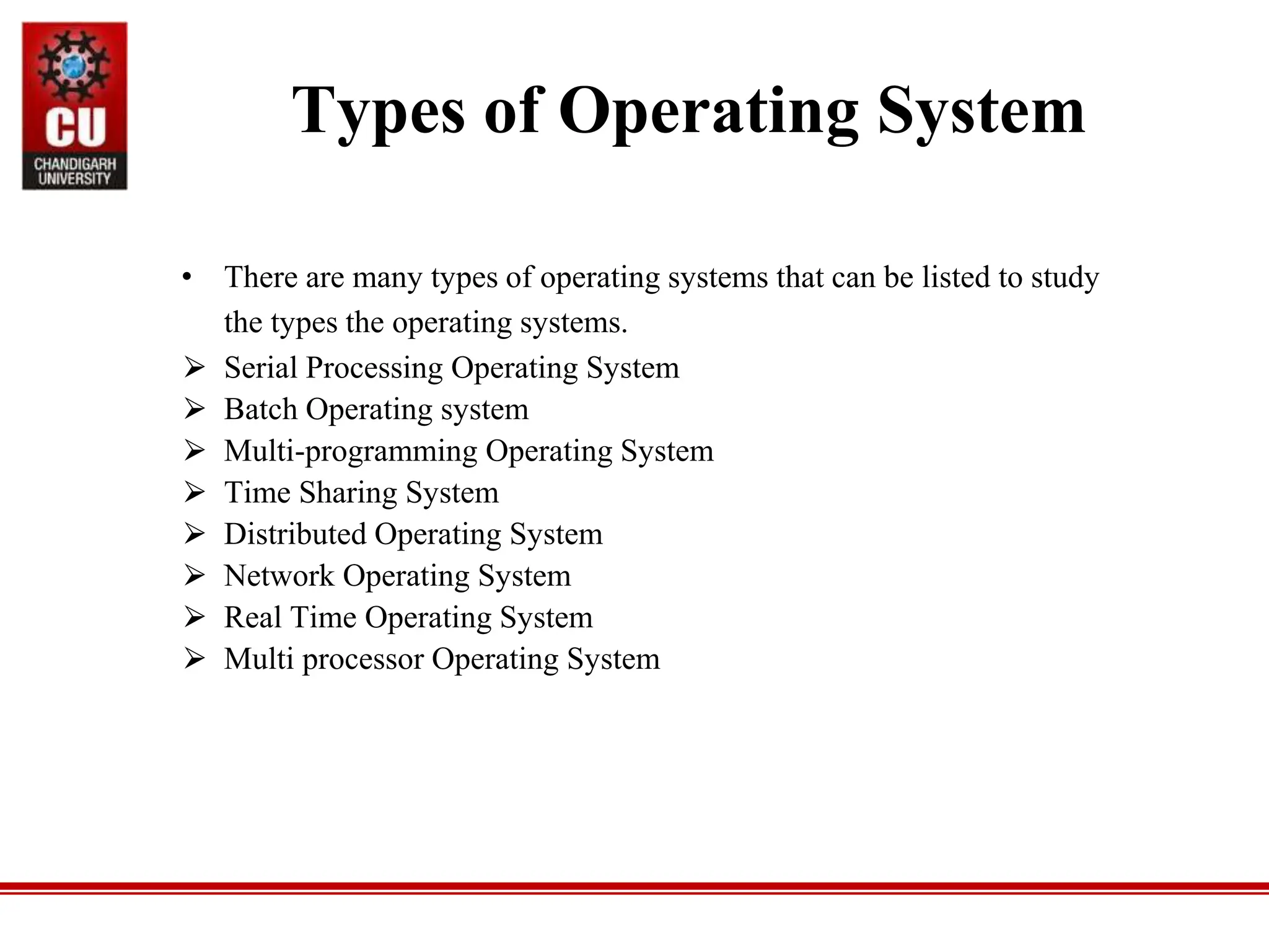 Types of Operating System | PPTX