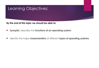 Presentation slide Types of Operating System.ppt