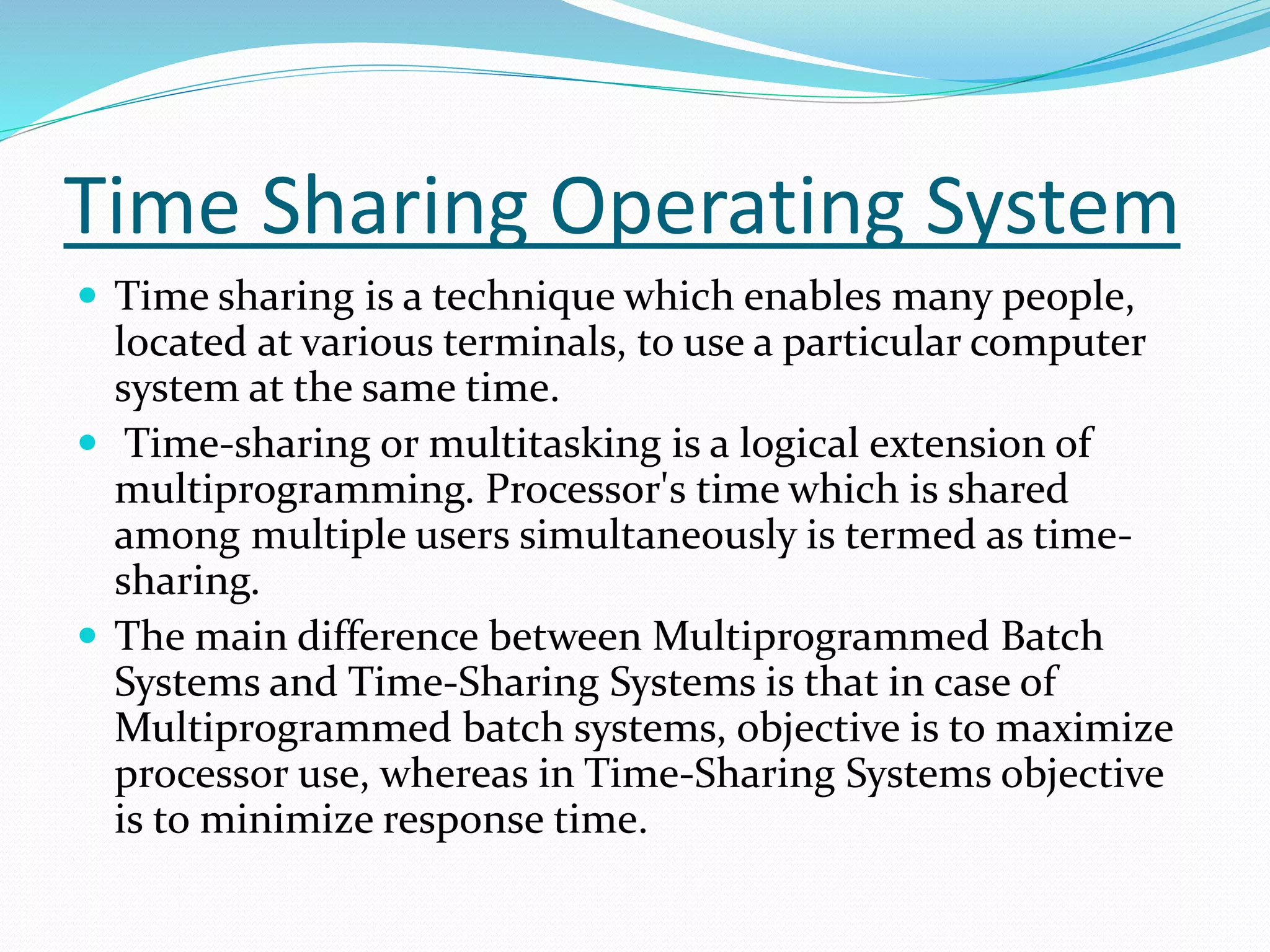 Types of operating system | PPTX