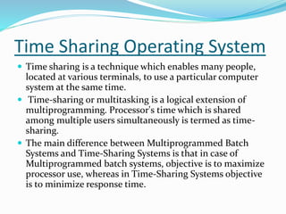 Types of operating system | PPT