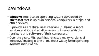 Types of operating Systems.pptx By Dr.Mamoona Anam | PPTX
