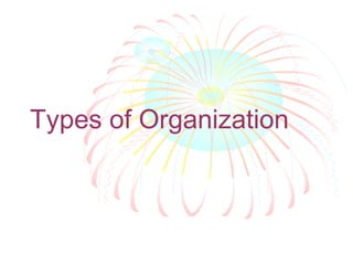 Types of Organization
 