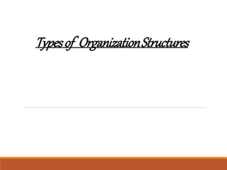 Typesof OrganizationStructures
 