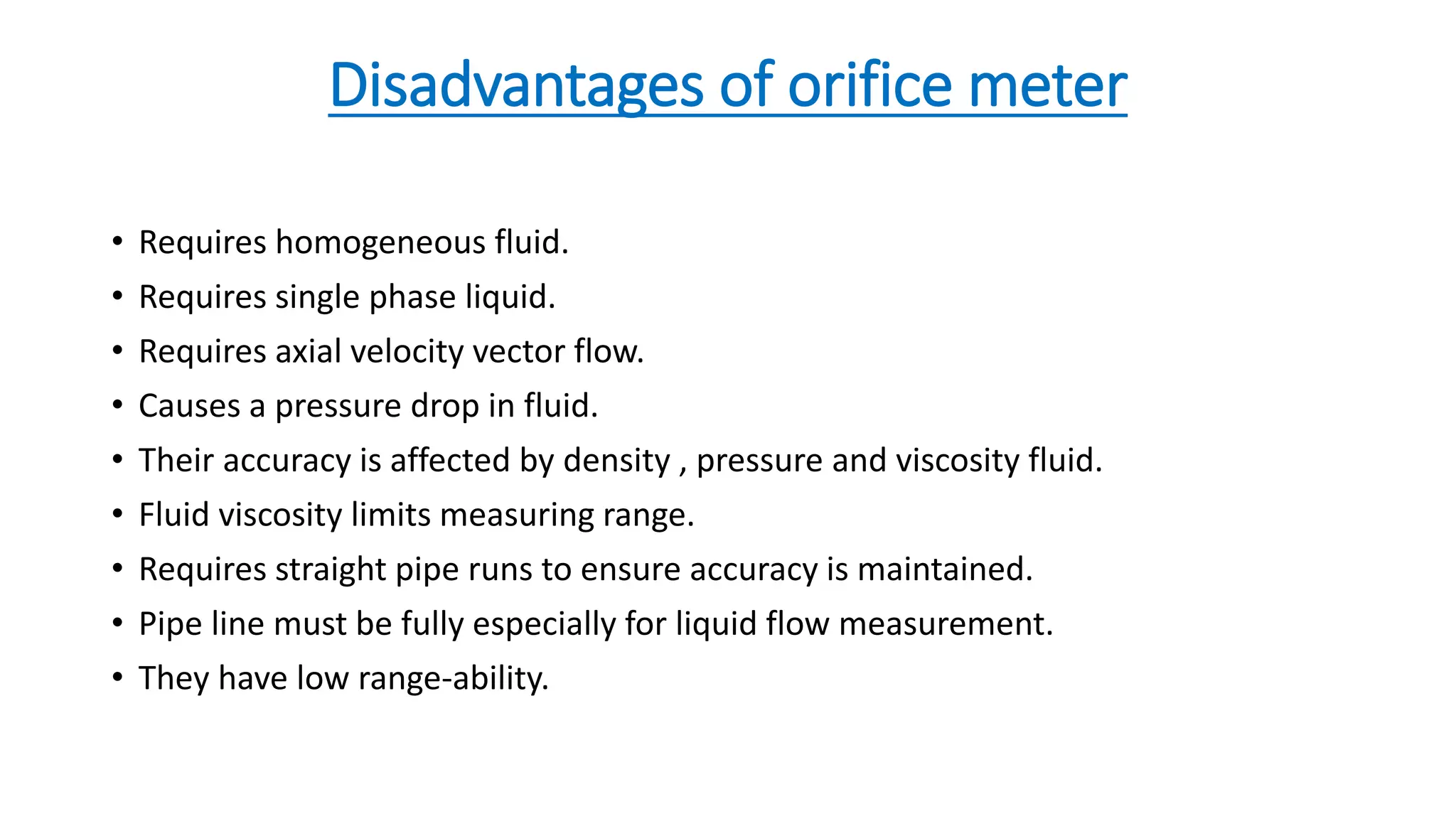 Types orifice and mouthpiece