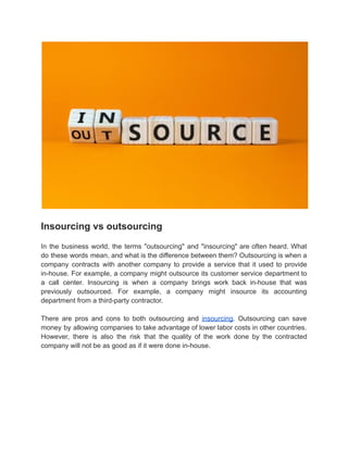 The 18 Types of Outsourcing Service - It Helps to Choose the Right ...